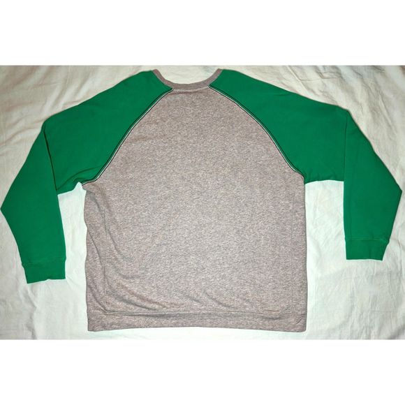 Unisex, Adidas Sweatshirt No Hood, 2XL, Green and Grey - Picture 2 of 16